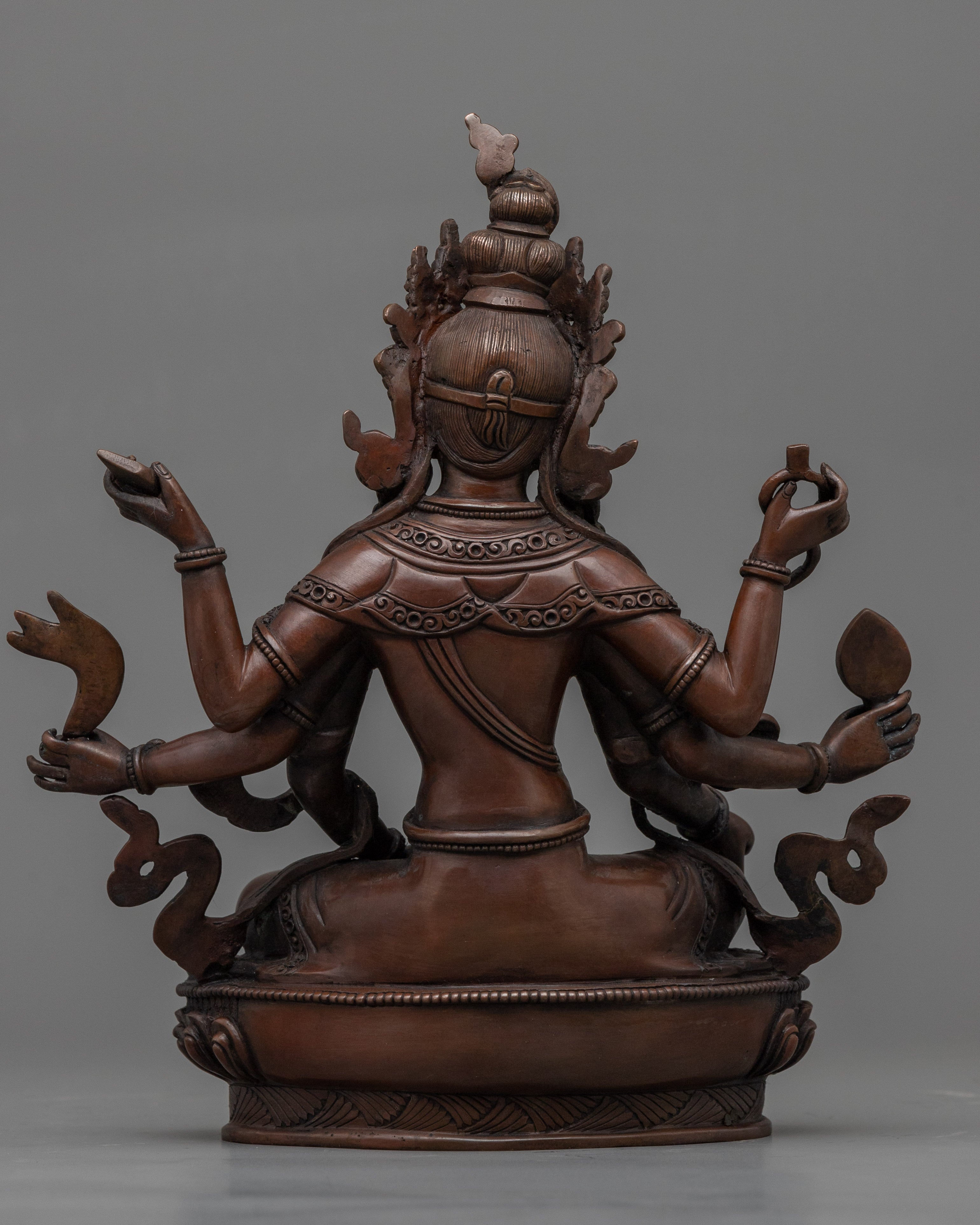 Vasudhara Oxidized Copper Statue | Himalayan Buddhist Oxidized Copper Statue