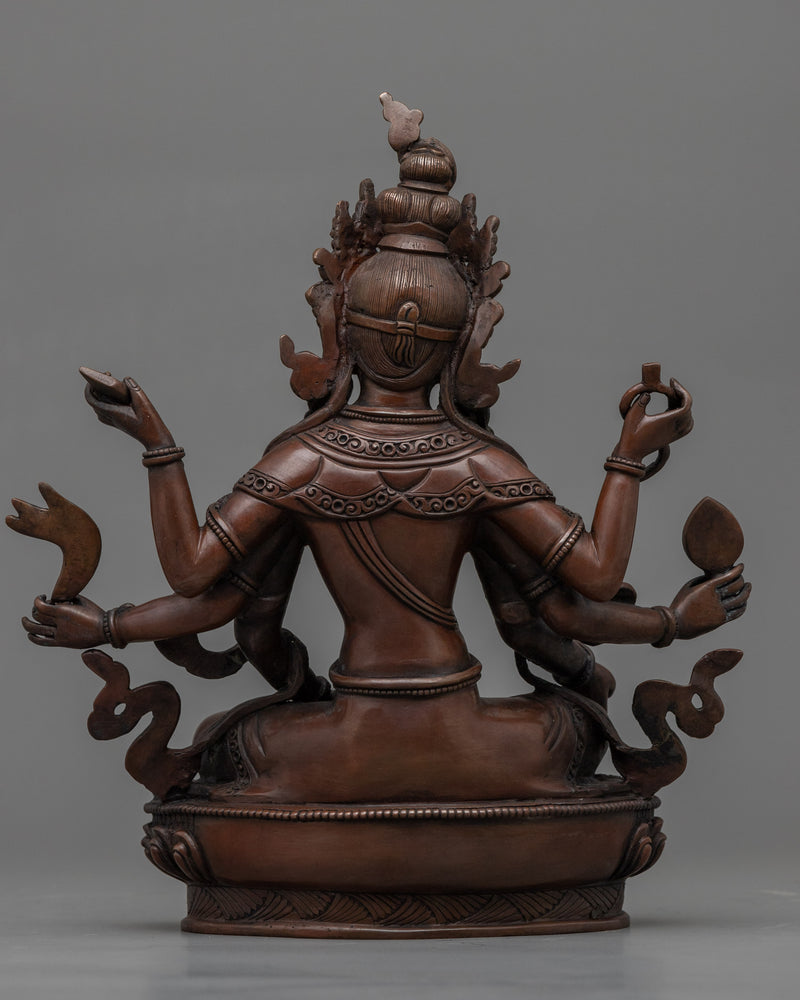 Vasudhara Oxidized Copper Statue | Himalayan Buddhist Oxidized Copper Statue