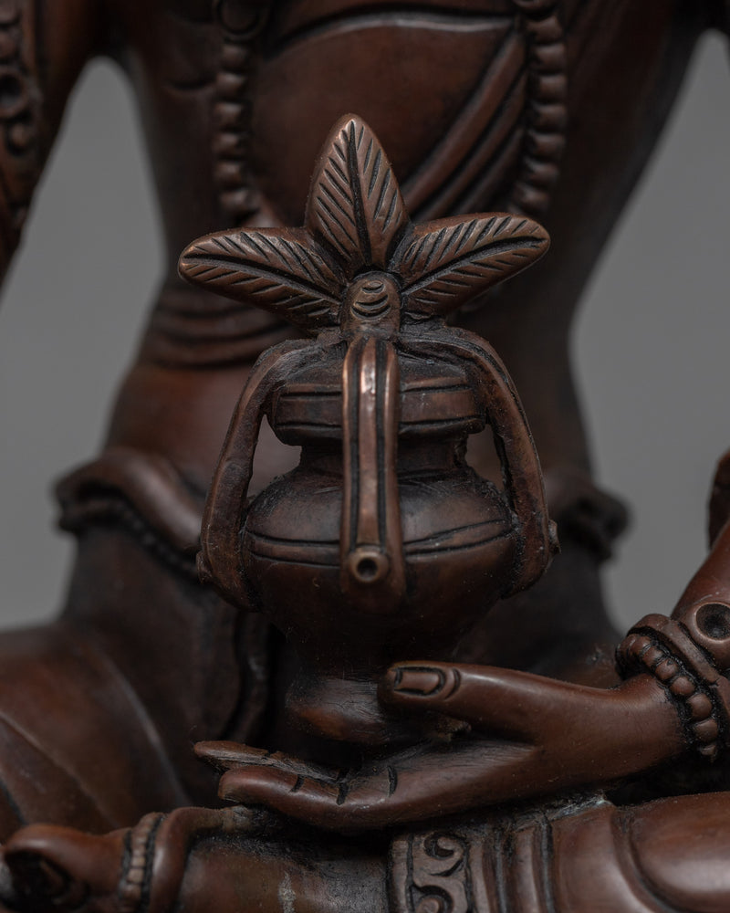 Vasudhara Oxidized Copper Statue | Himalayan Buddhist Oxidized Copper Statue