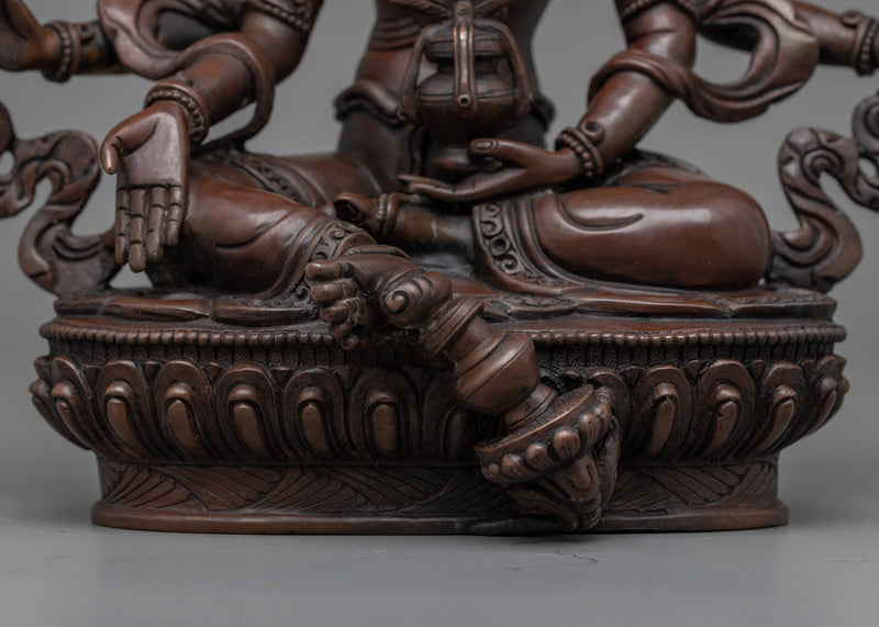 Vasudhara Oxidized Copper Statue | Himalayan Buddhist Oxidized Copper Statue