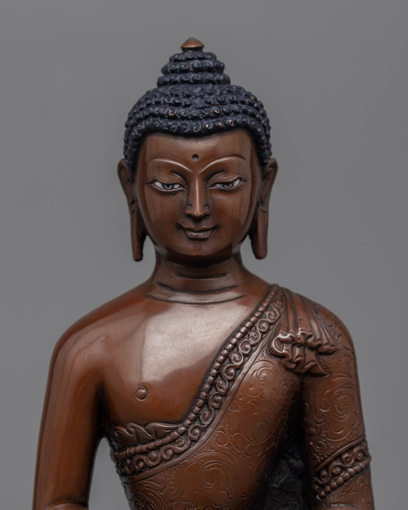Amitabha Buddha Oxidized Copper Statue | Handmade in Nepal, Himalayan Buddhist Art