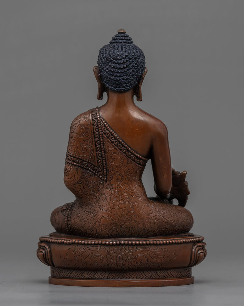 Medicine Buddha Statue for Healing | Buddhist Oxidized Copper Statue