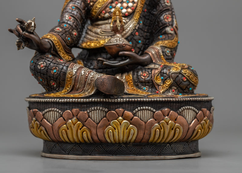 Guru Rinpoche Sculpture for Meditation and Altar | Traditional Handcrafted Buddhist Art