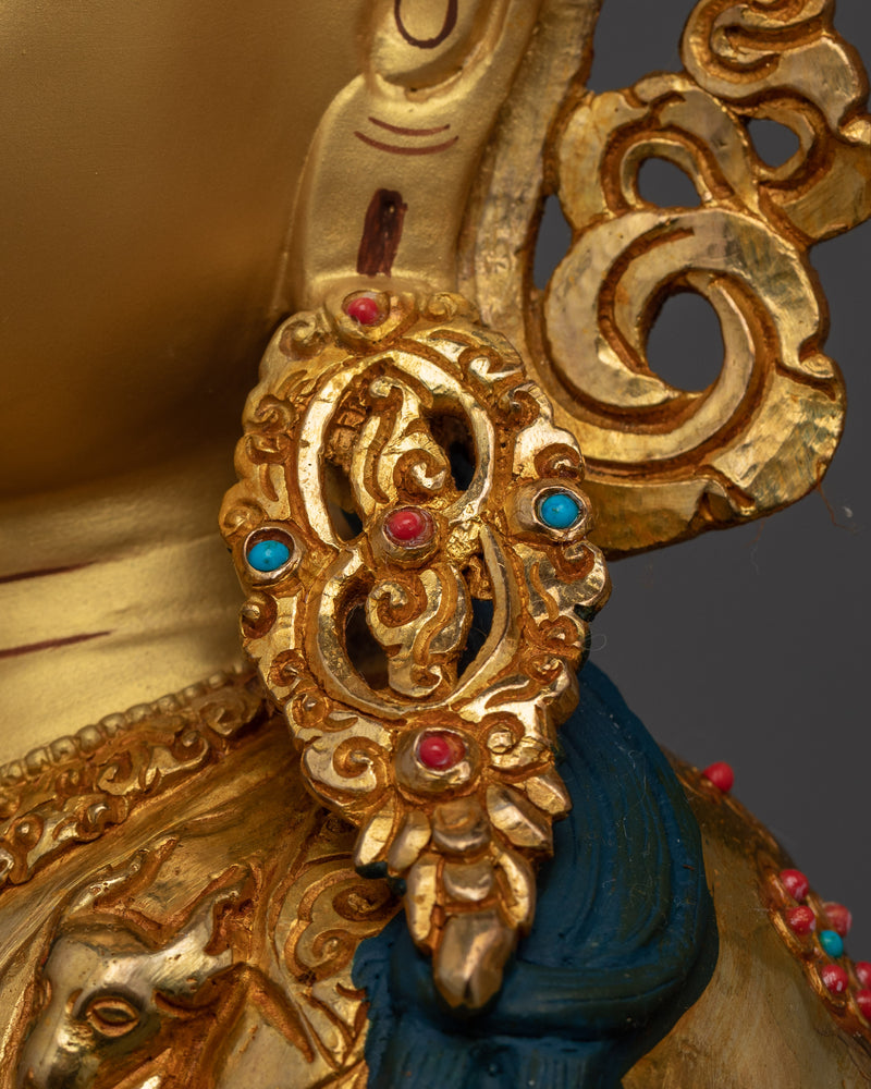 Chenrezig With Four Arms Statue | Gold Gilded Handmade Buddhist Artwork