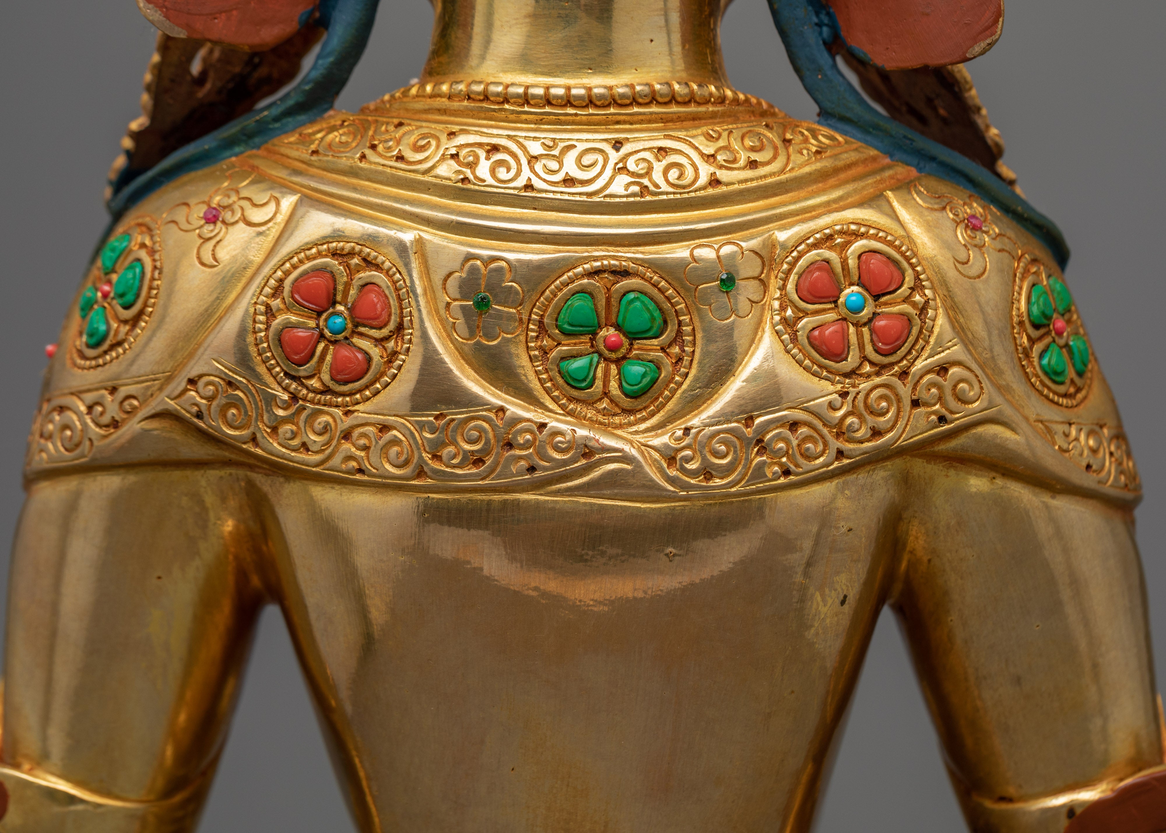 Amitayus Statue Gilded in Gold | Lord of Boundless Life, Amitayus Buddha