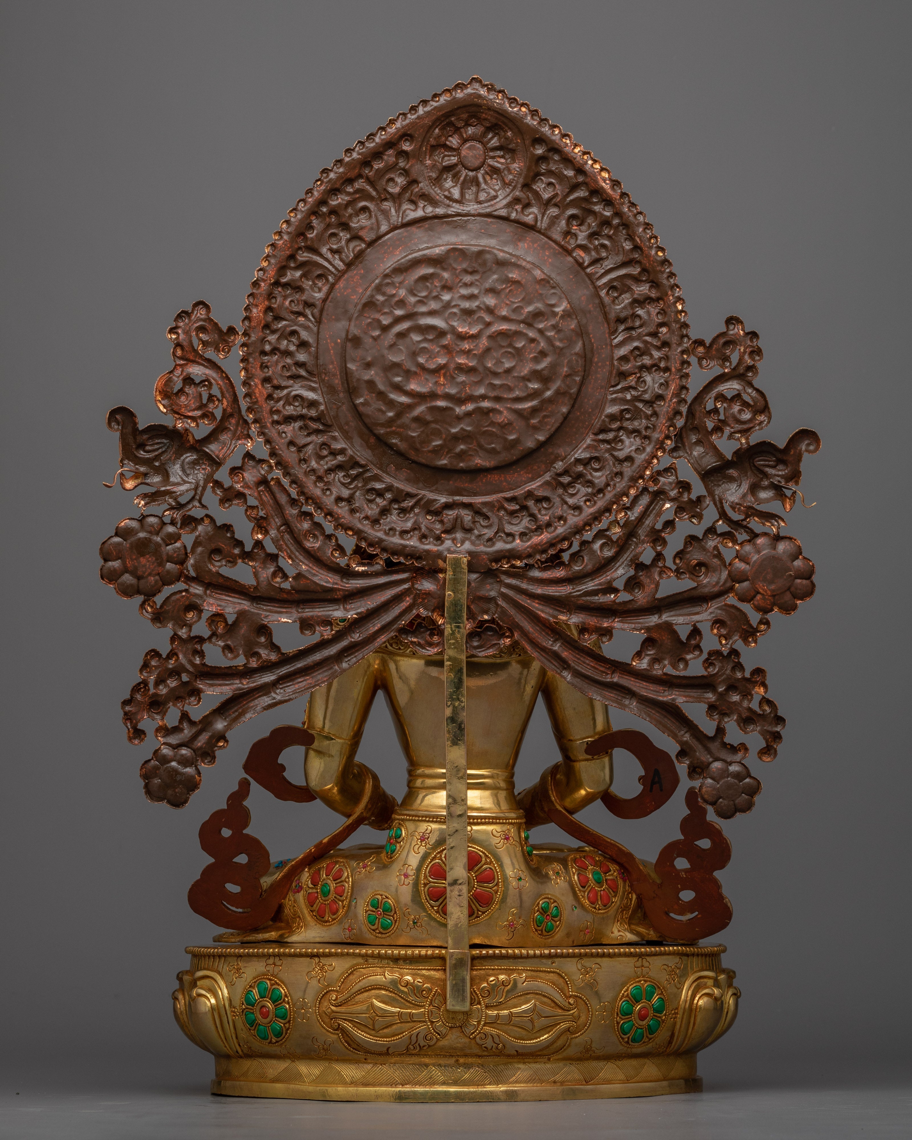 Amitayus Statue Gilded in Gold | Lord of Boundless Life, Amitayus Buddha