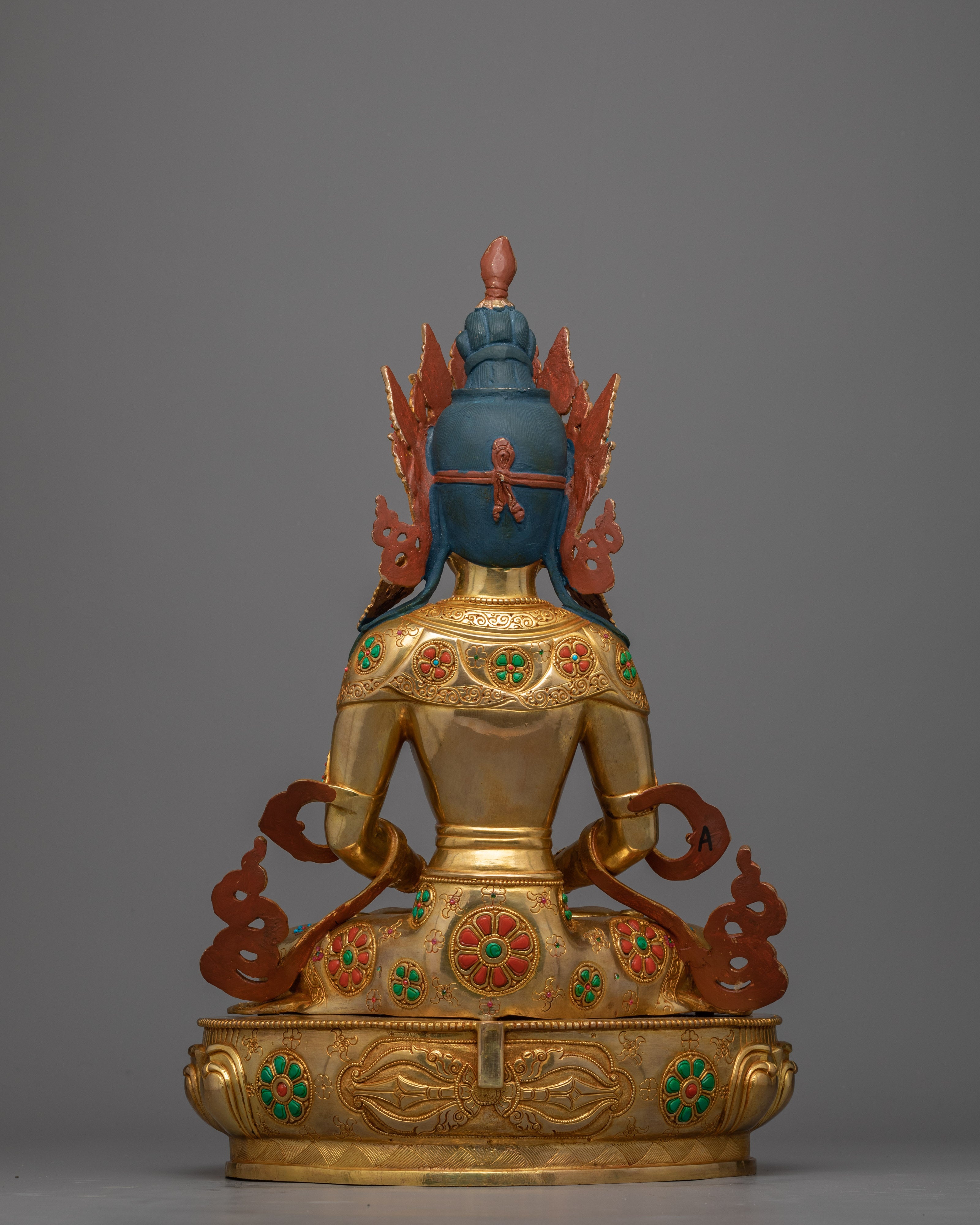 Amitayus Statue Gilded in Gold | Lord of Boundless Life, Amitayus Buddha