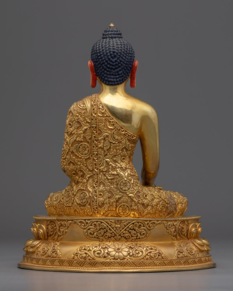 Ratnasambhava Gold Gilded Statue |  Handcrafted Buddhist Statue for Meditation