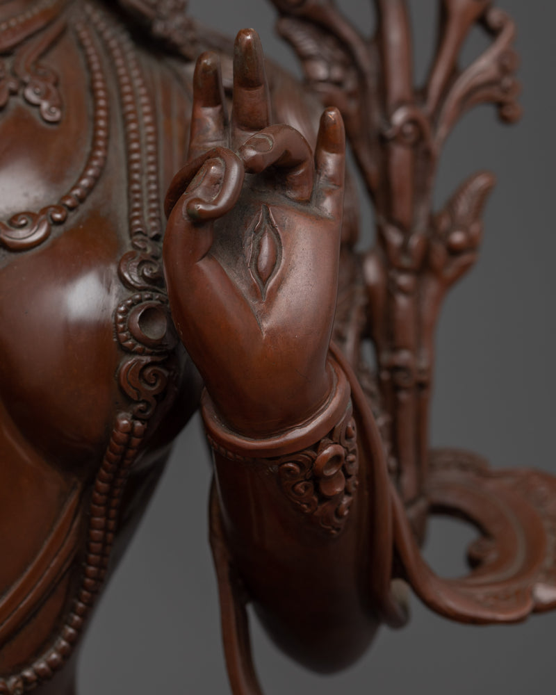White Tara Statue | Female Bodhisattva of Compassion Sculpture