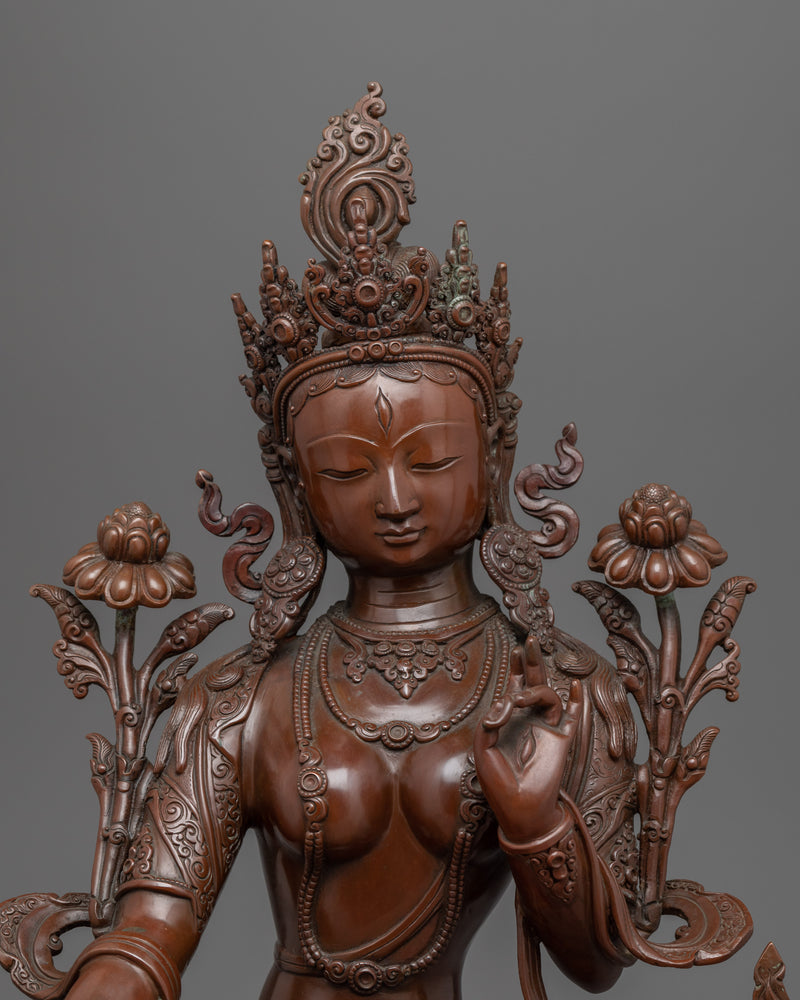 White Tara Statue | Female Bodhisattva of Compassion Sculpture