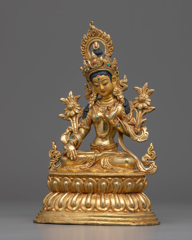 White Tara Statue | Compassionate Tara Sculpture for Meditation and Ritual