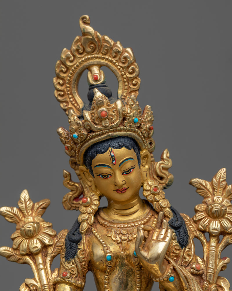 White Tara Statue | Compassionate Tara Sculpture for Meditation and Ritual