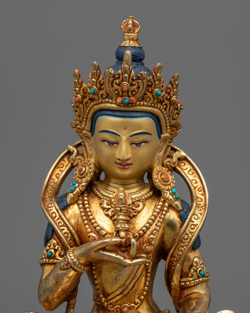 Vajrasattva Seated Statue for Meditation and Yoga | Traditional Tibetan Style Buddhist Statue