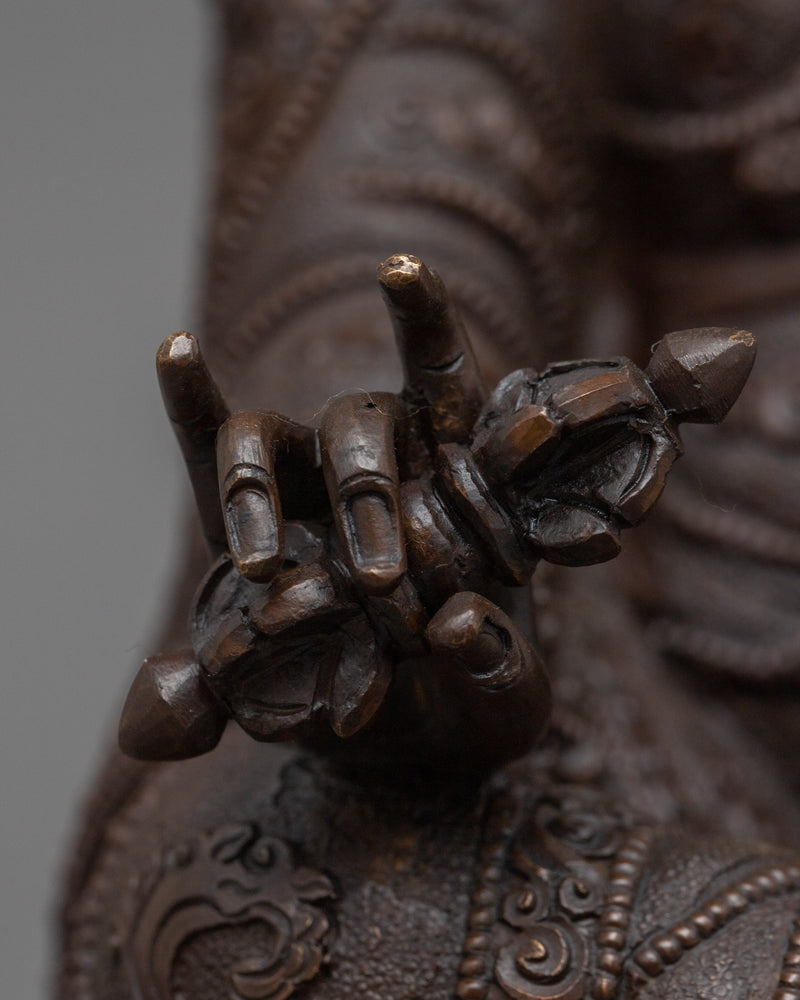 Guru Rinpoche Statue for Meditation and Ritual | Himalayan Traditional Buddhist Artwork