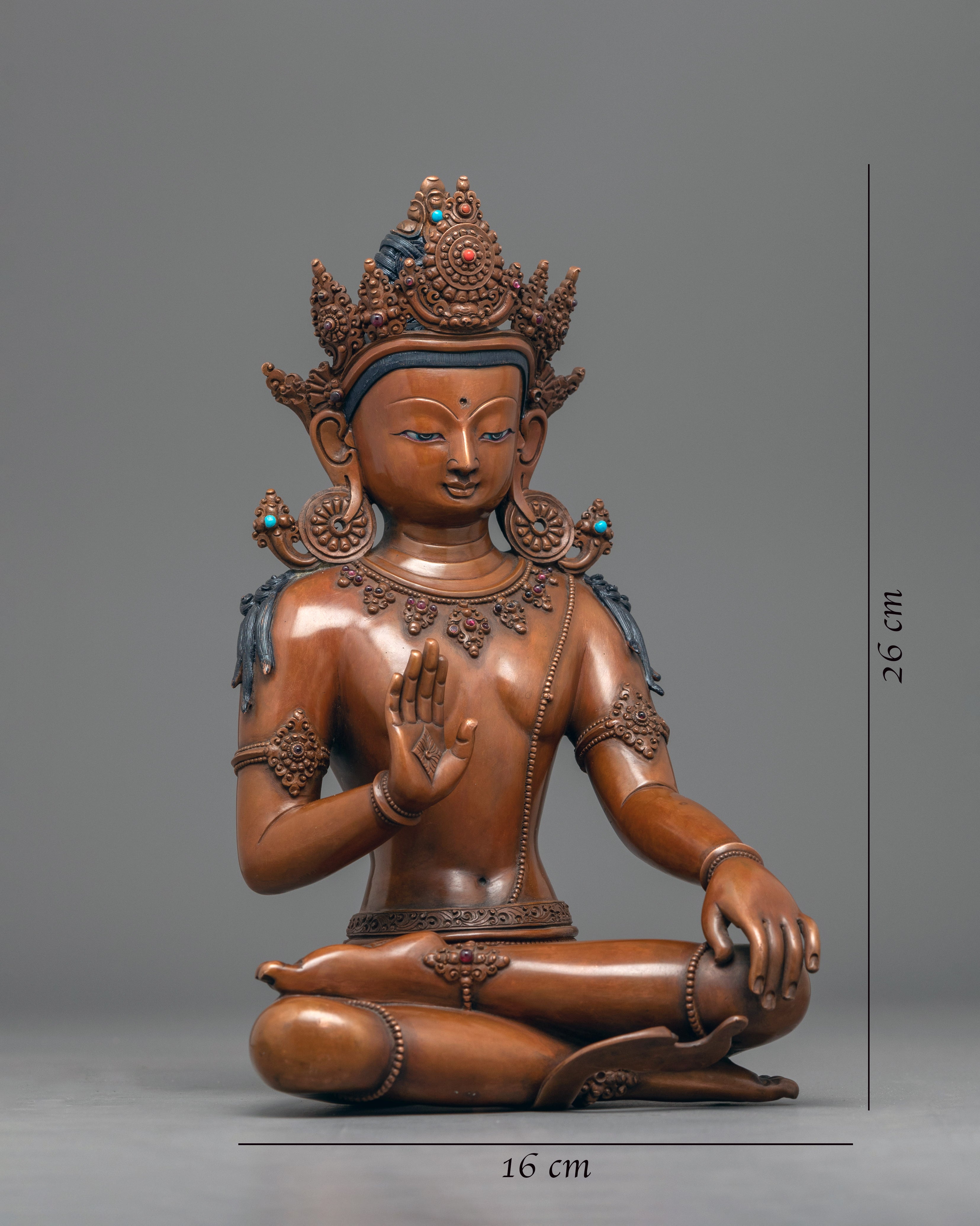 Chenrezig Mantra Practice Statue for Spiritual Healing | Handcrafted Buddhist Statue