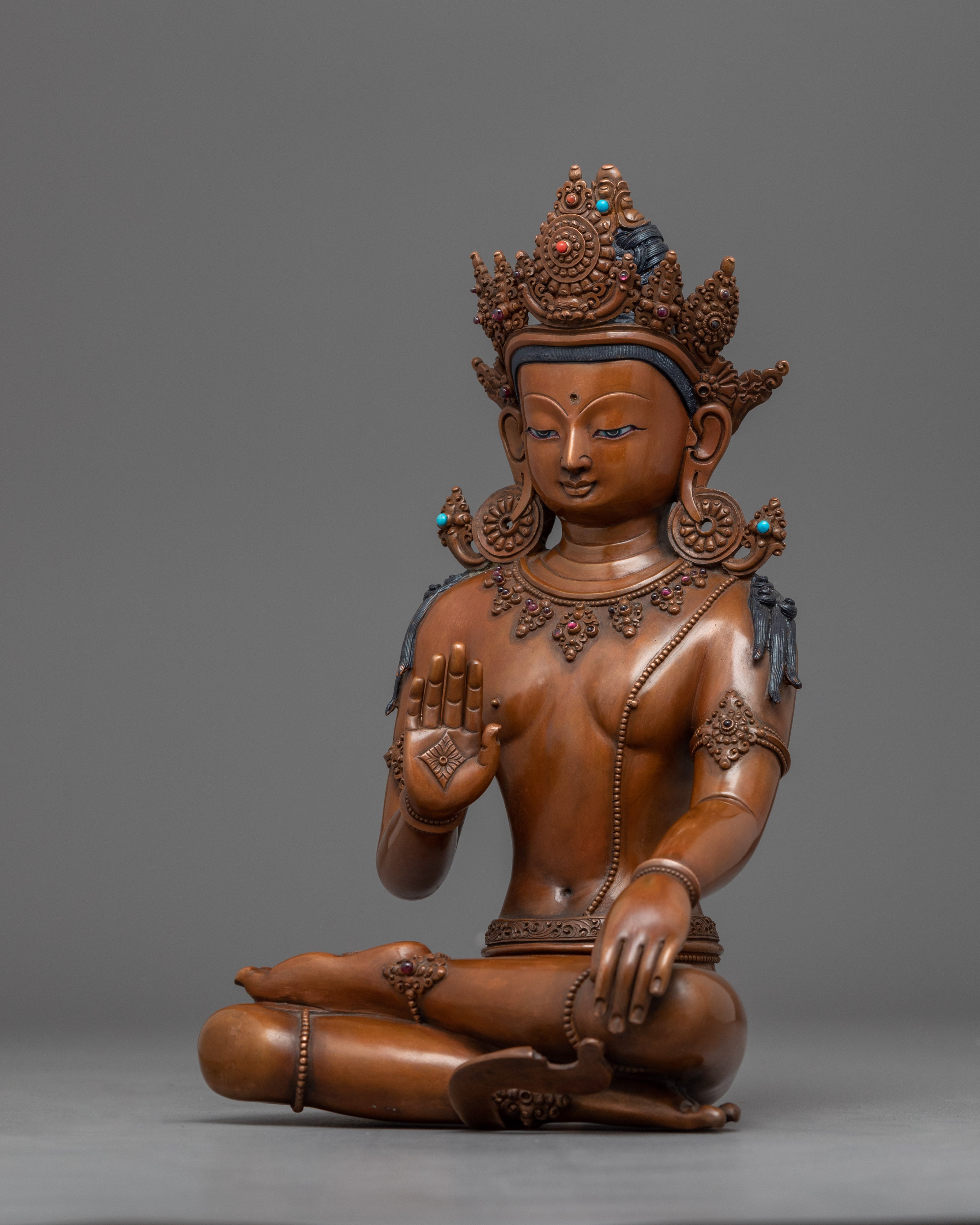 Chenrezig Mantra Practice Statue for Spiritual Healing | Handcrafted Buddhist Statue