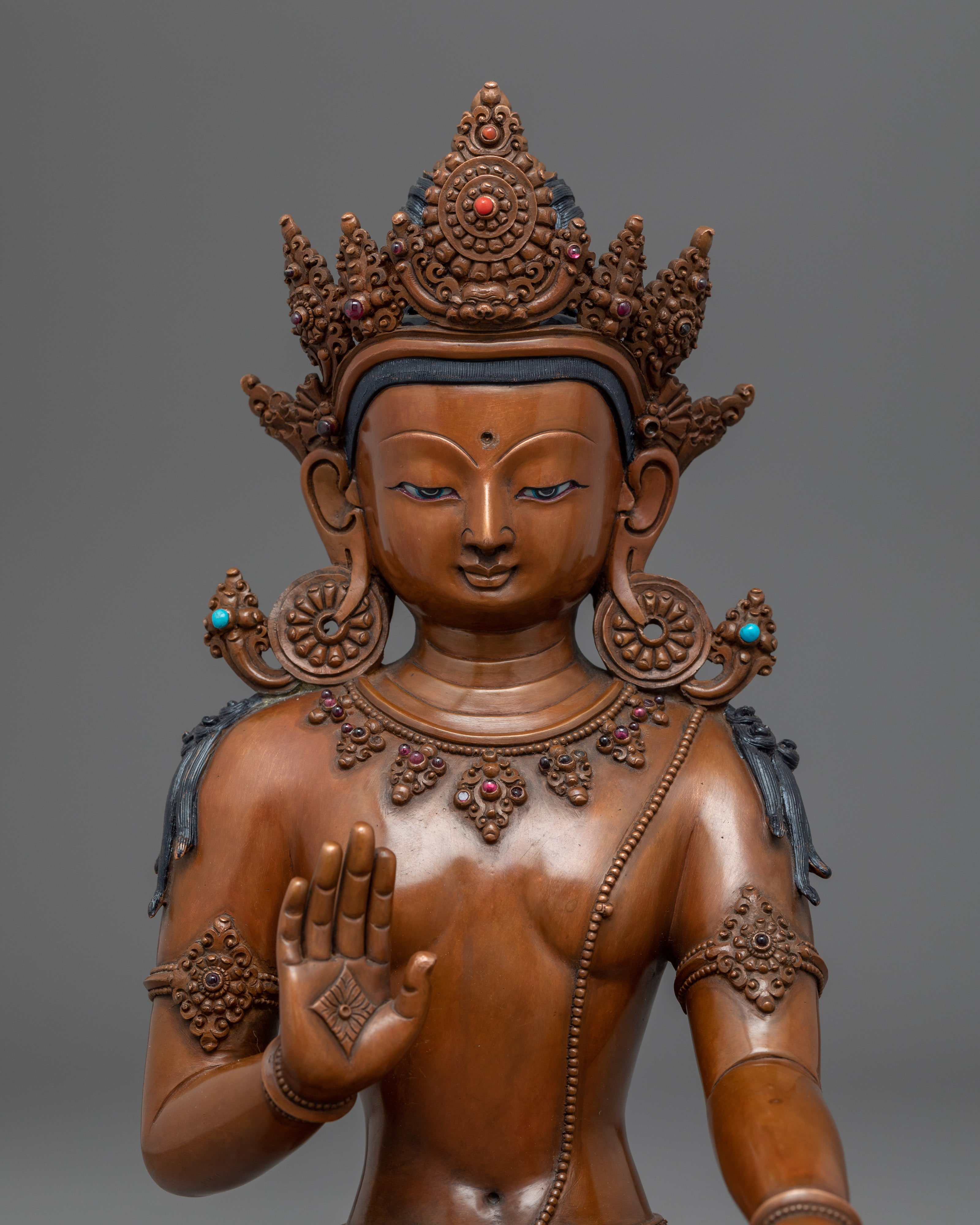 Chenrezig Mantra Practice Statue for Spiritual Healing | Handcrafted Buddhist Statue
