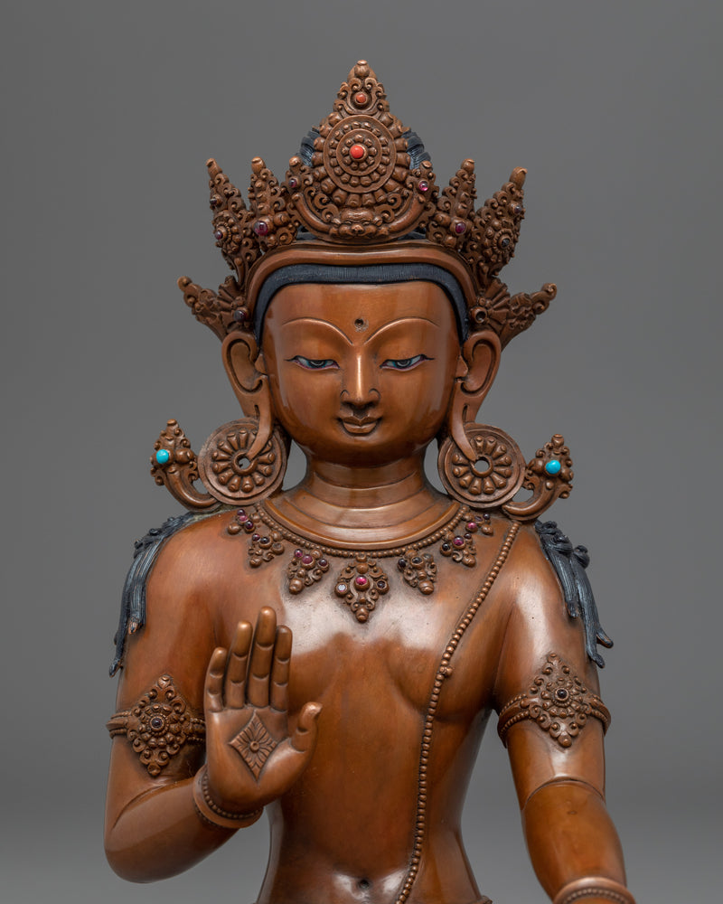Chenrezig Mantra Practice Statue for Spiritual Healing | Handcrafted Buddhist Statue