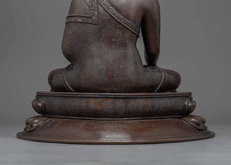 Tibetan Shakyamuni Buddha Statue | Buddhist Oxidized Copper Handmade in Nepal