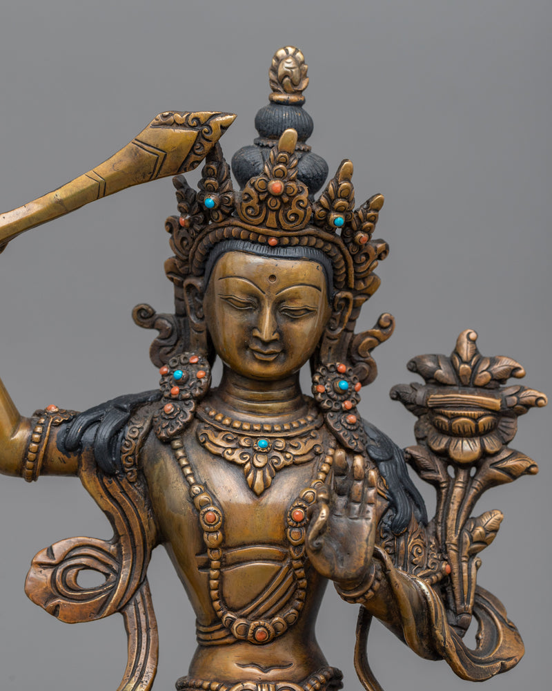 Manjushri Bodhisattva Sculpture | Bodhisattva of Wisdom Manjushri