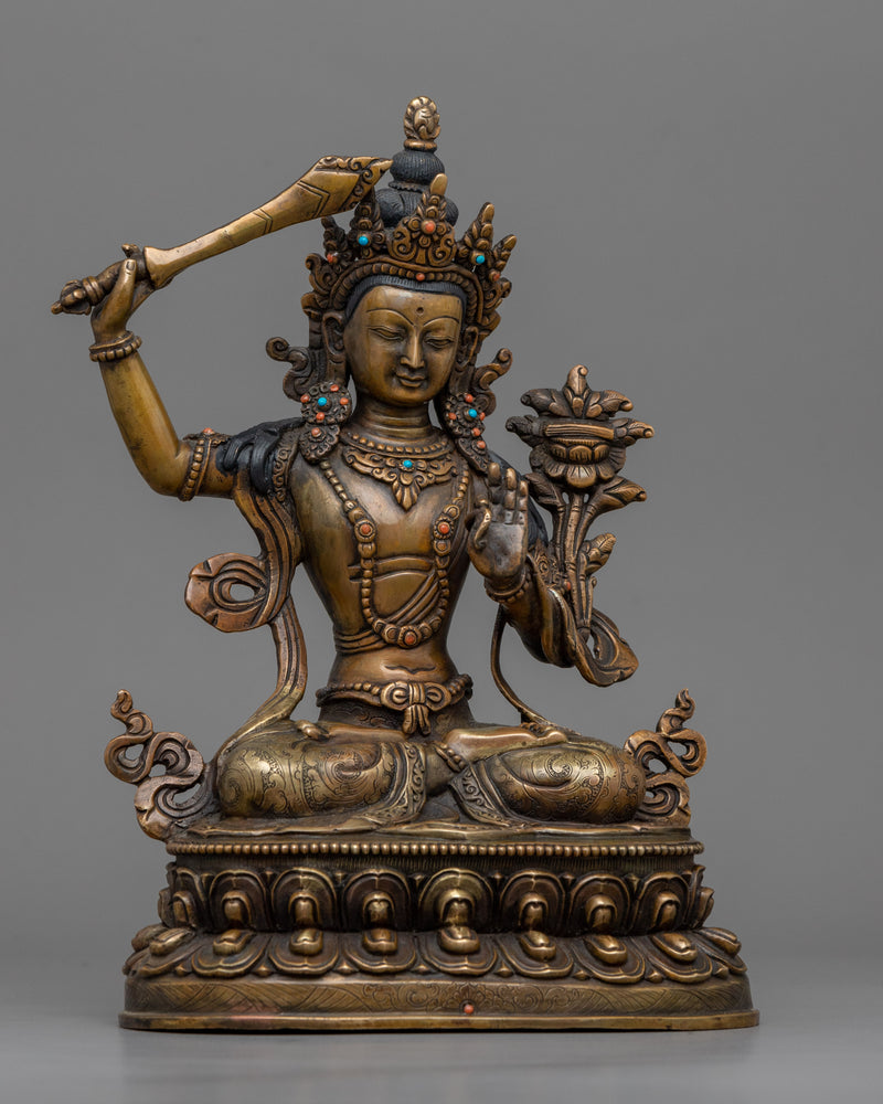 Manjushri Bodhisattva Sculpture | Bodhisattva of Wisdom Manjushri