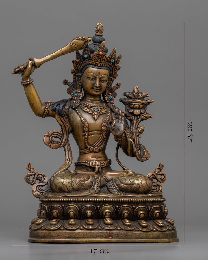 Manjushri Bodhisattva Sculpture | Bodhisattva of Wisdom Manjushri