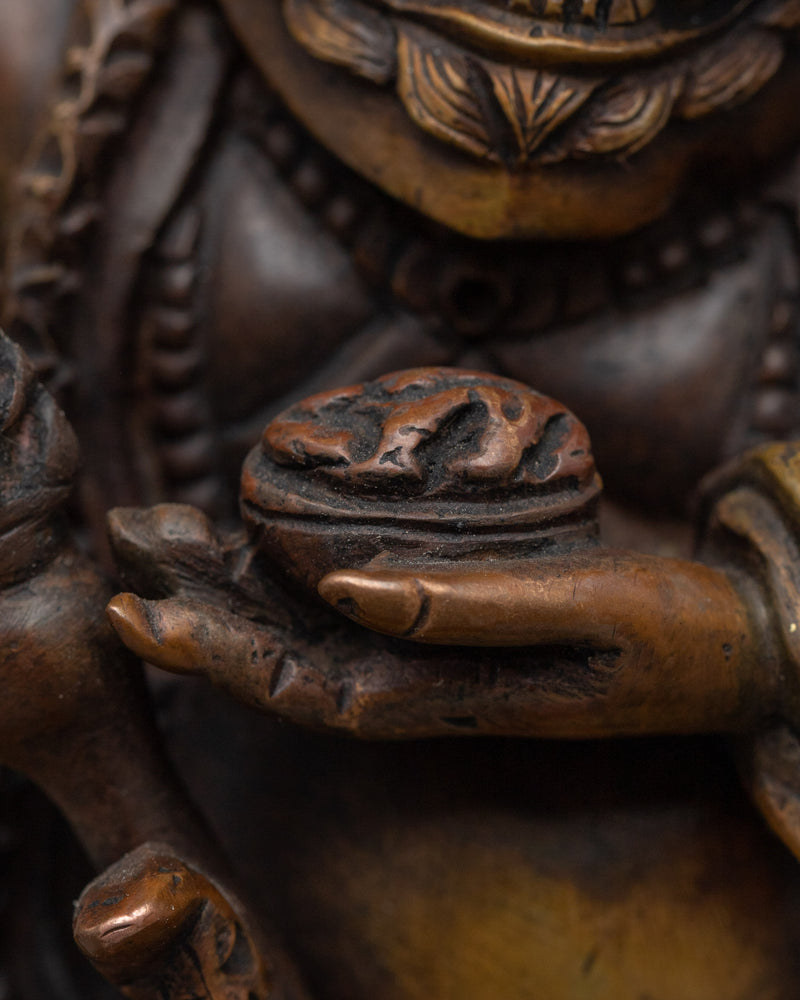 Bernagchen Mahakala Statue | Buddhist Oxidized Copper Statue