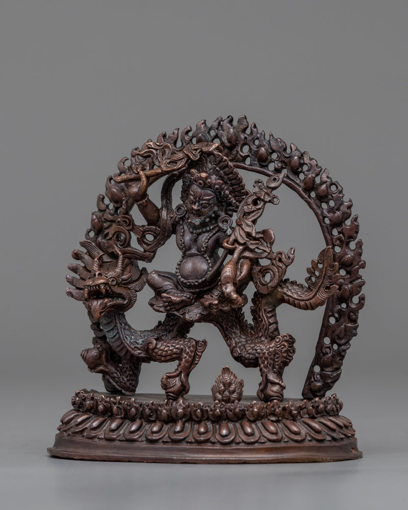 Namtoshe Wealth Deity Statue | Buddhist Oxidized Copper Statue