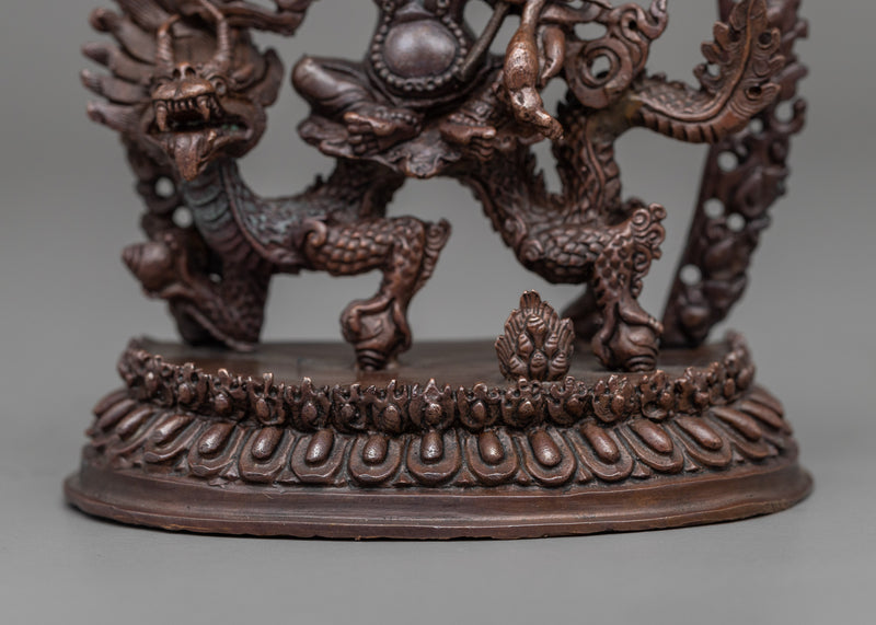 Namtoshe Wealth Deity Statue | Buddhist Oxidized Copper Statue