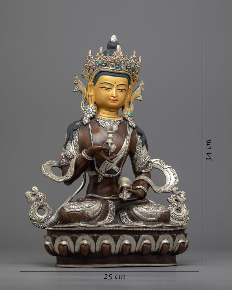 Vajrasattva Practice Scultpure | Bodhisattva Hand-Carved Statue for Meditation