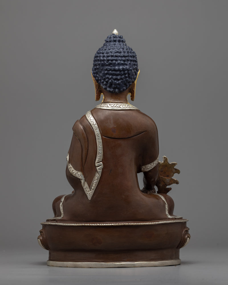Medicine Buddha Statue | Oxidized Copper Buddhist Sculpture