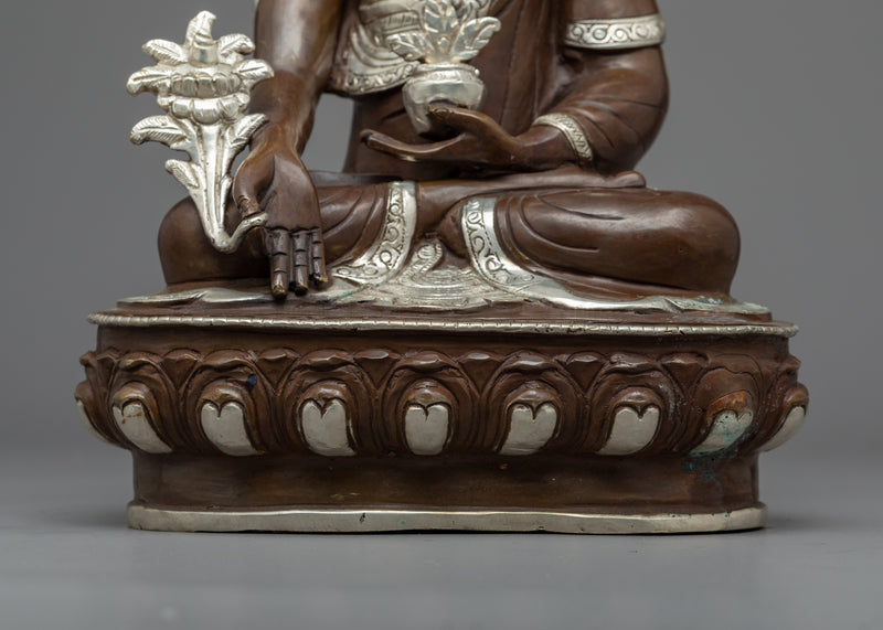Medicine Buddha Statue | Oxidized Copper Buddhist Sculpture