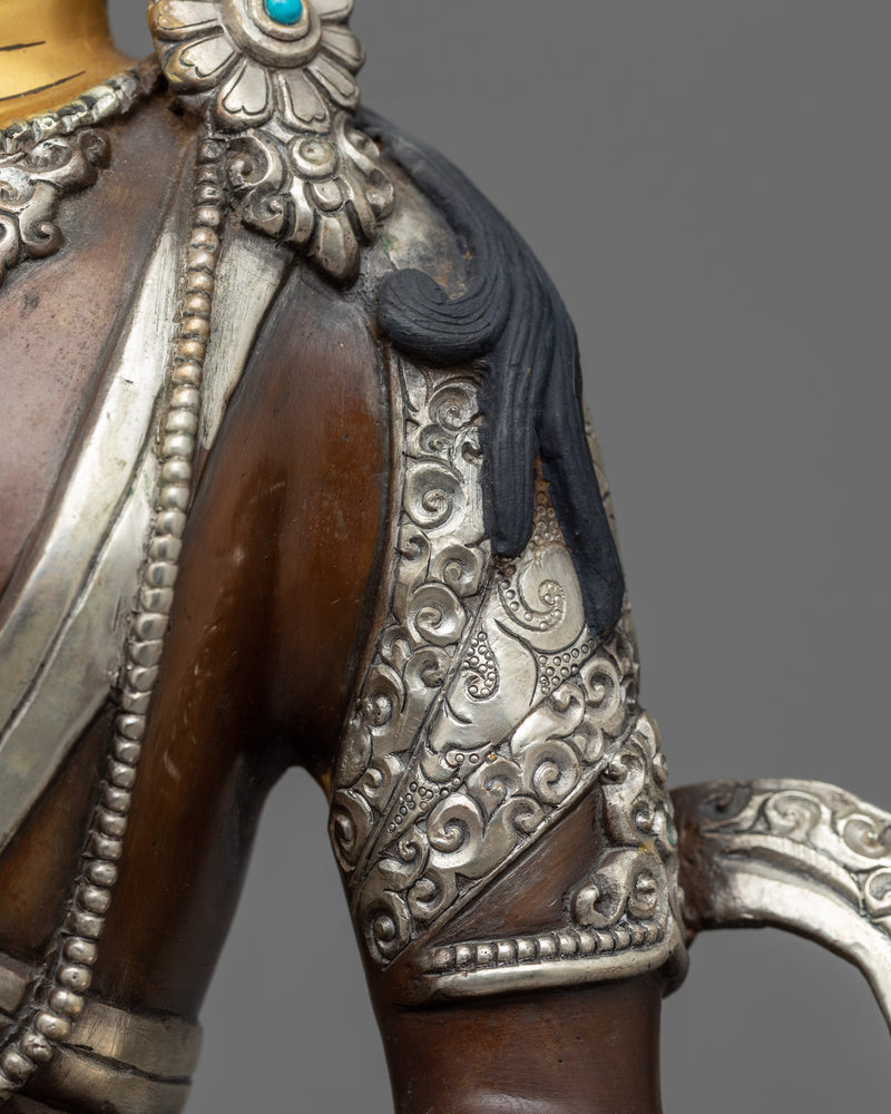 Amitayus Buddha Statue | Buddhist Sculpture Gilded in Gold and Silver