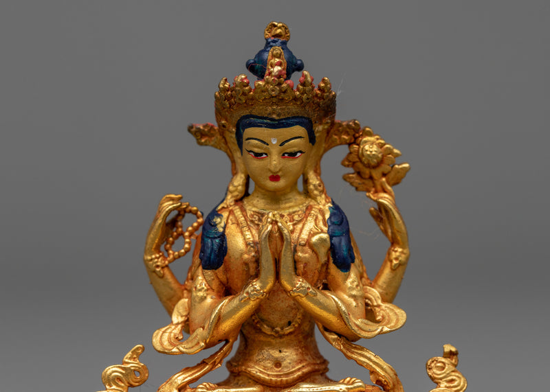 Chenrezig Mantra Practice Statue | Buddhist Statue Made by Machines