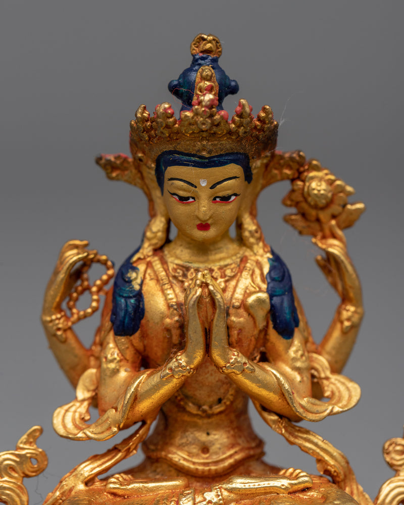 Chenrezig Mantra Practice Statue | Buddhist Statue Made by Machines