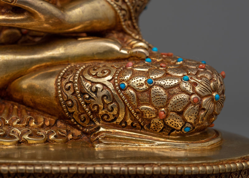 Shakyamuni Buddha Statue | Siddhartha Buddha Statue Gilded in Gold