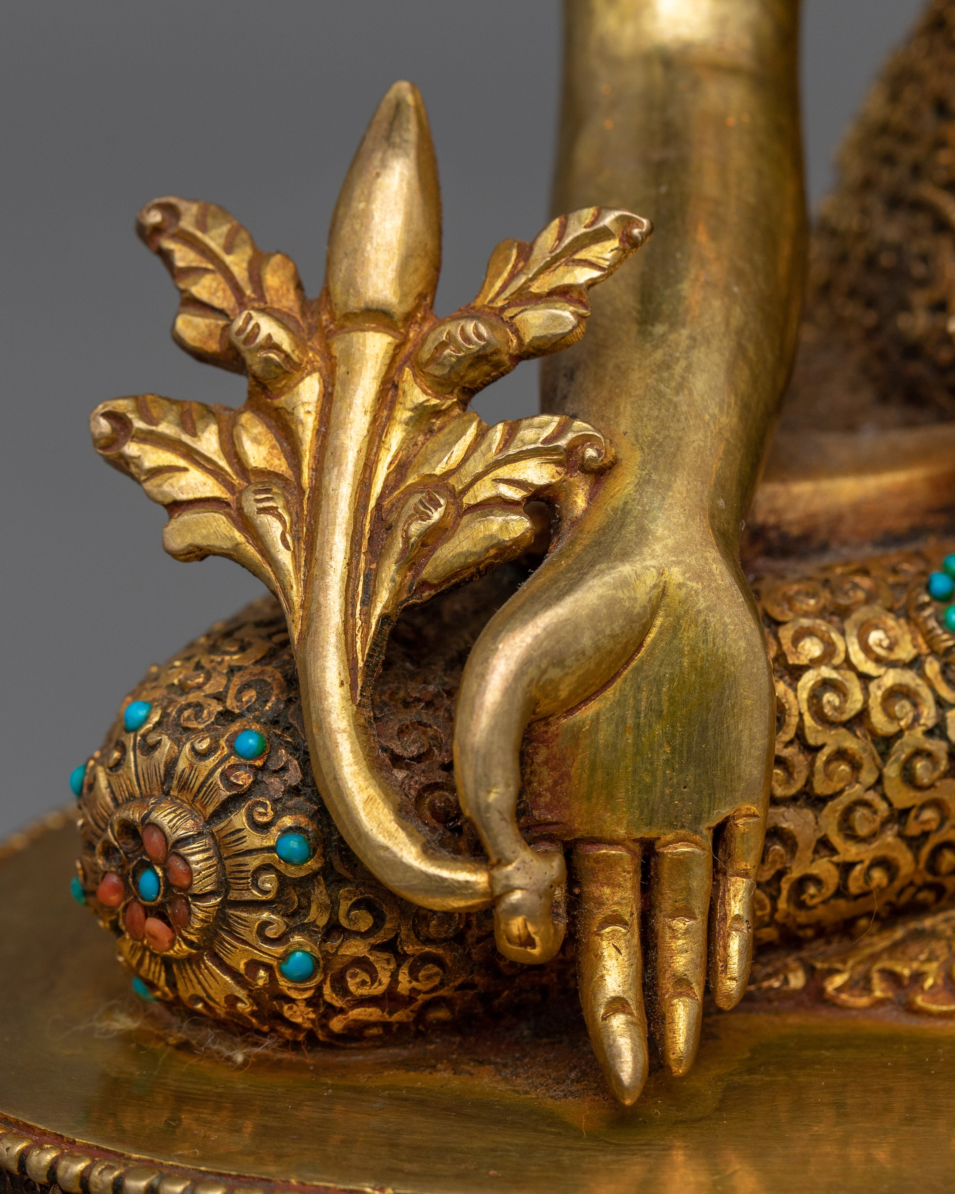 Medicine Buddha Statue | Buddhist Gold Gilded Copper Statue