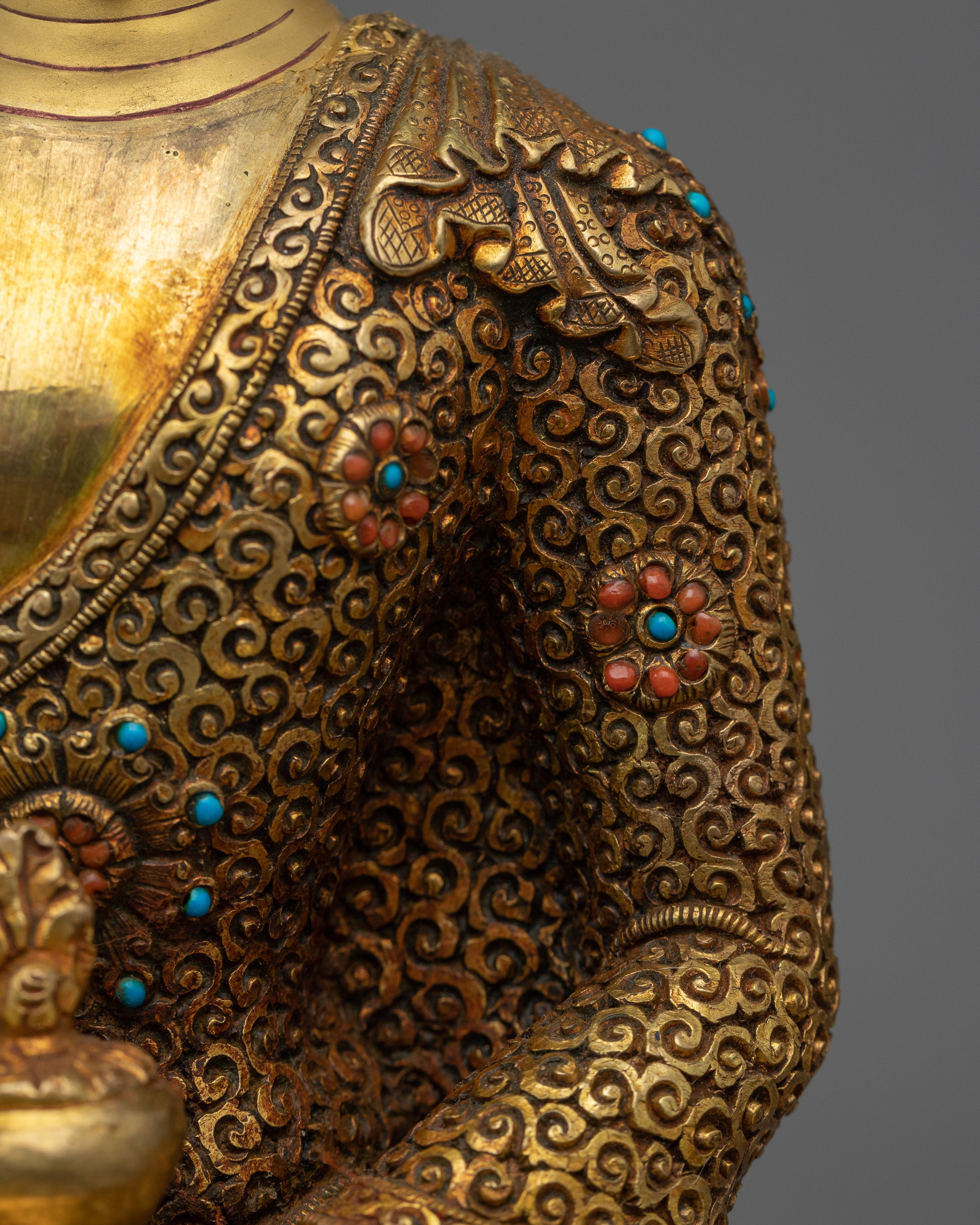 Medicine Buddha Statue | Buddhist Gold Gilded Copper Statue