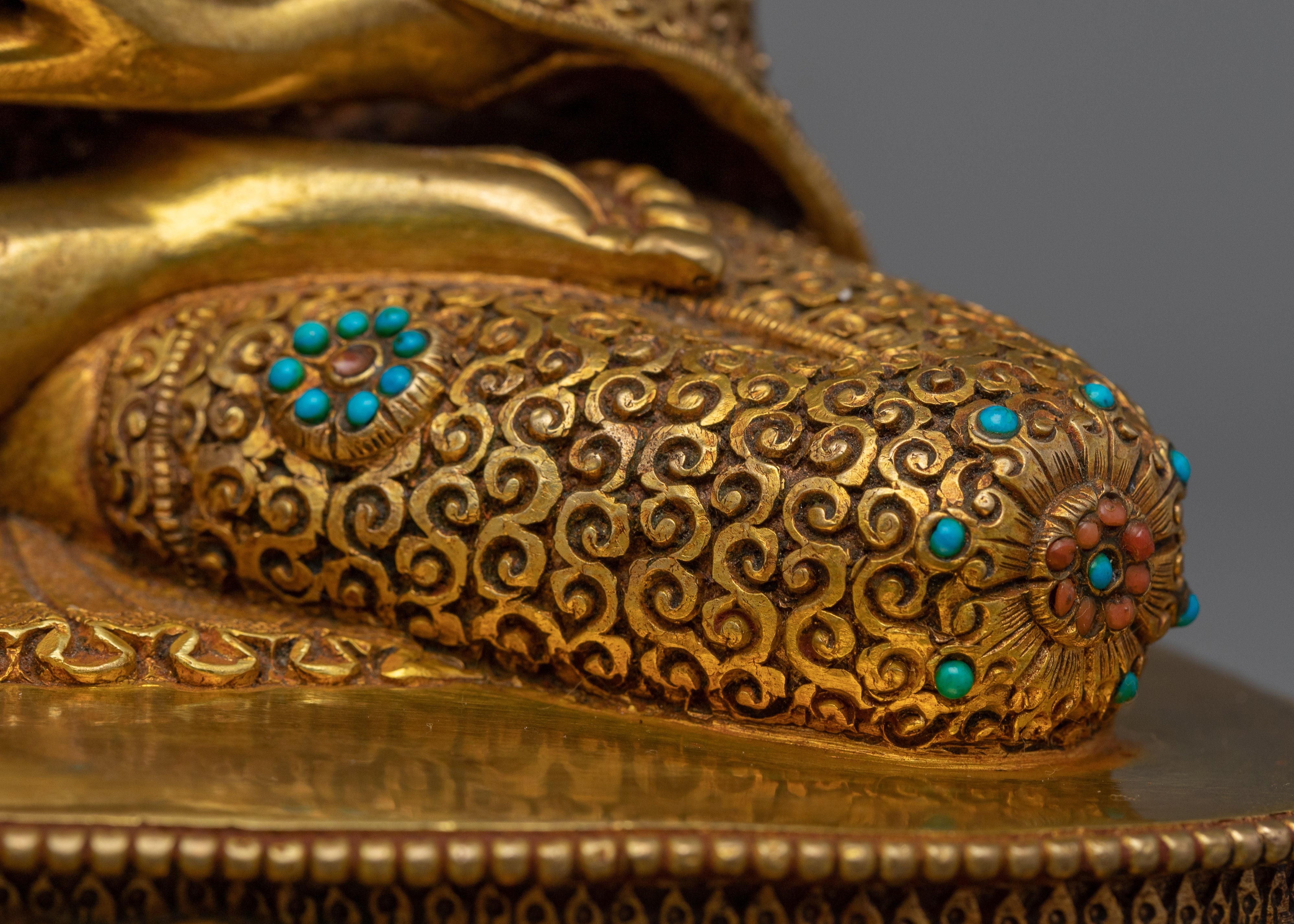 Medicine Buddha Statue | Buddhist Gold Gilded Copper Statue