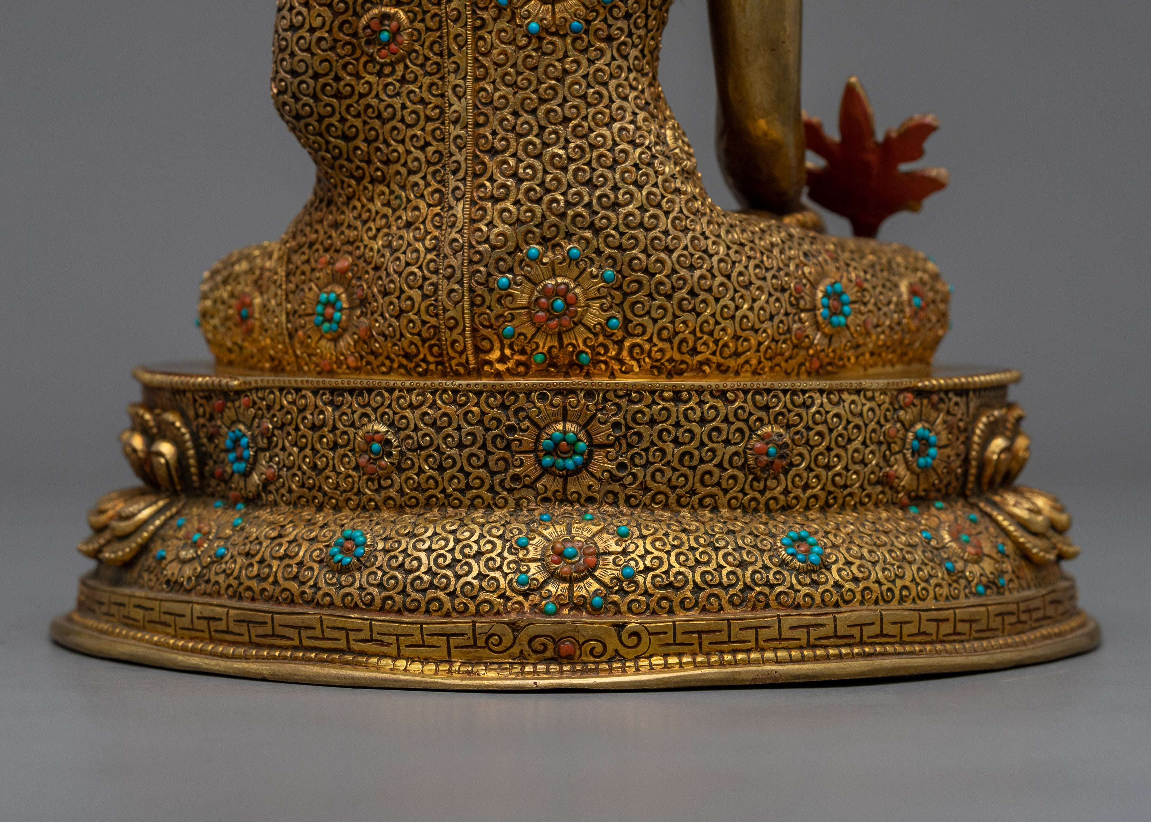 Medicine Buddha Statue | Buddhist Gold Gilded Copper Statue
