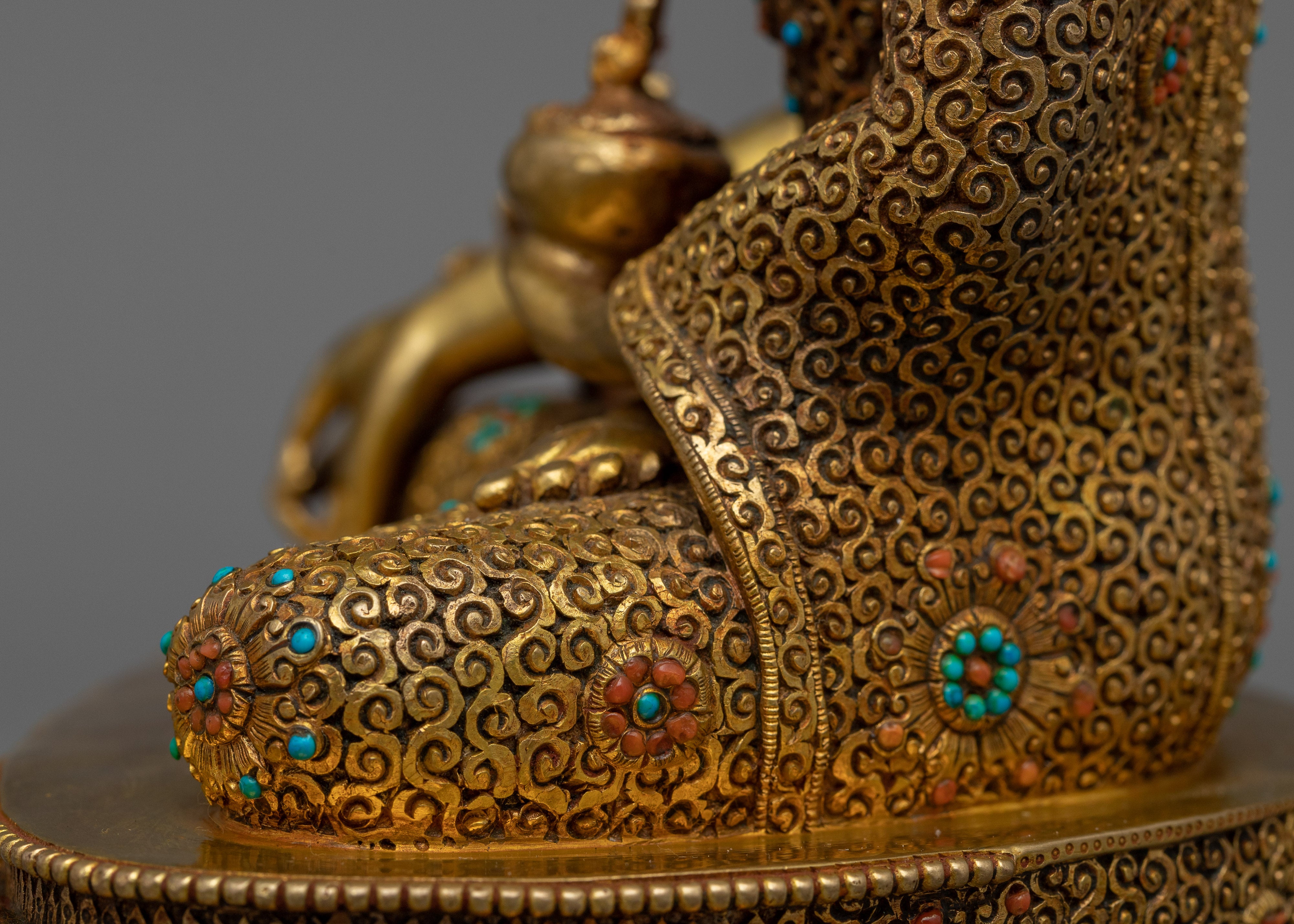 Medicine Buddha Statue | Buddhist Gold Gilded Copper Statue