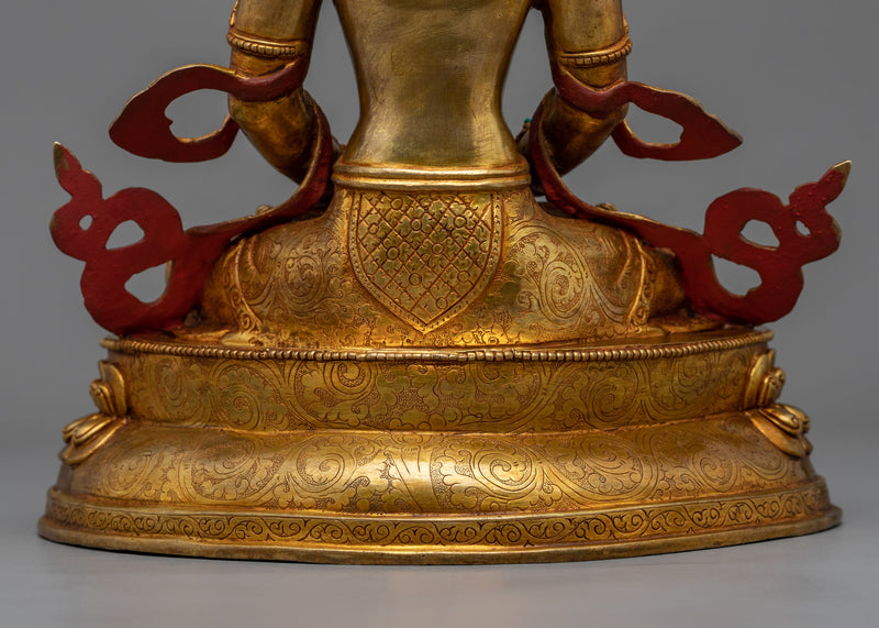 Amitayus Buddha Sculpture for Spiritual Healing | Traditional Himalayan Buddhist Art