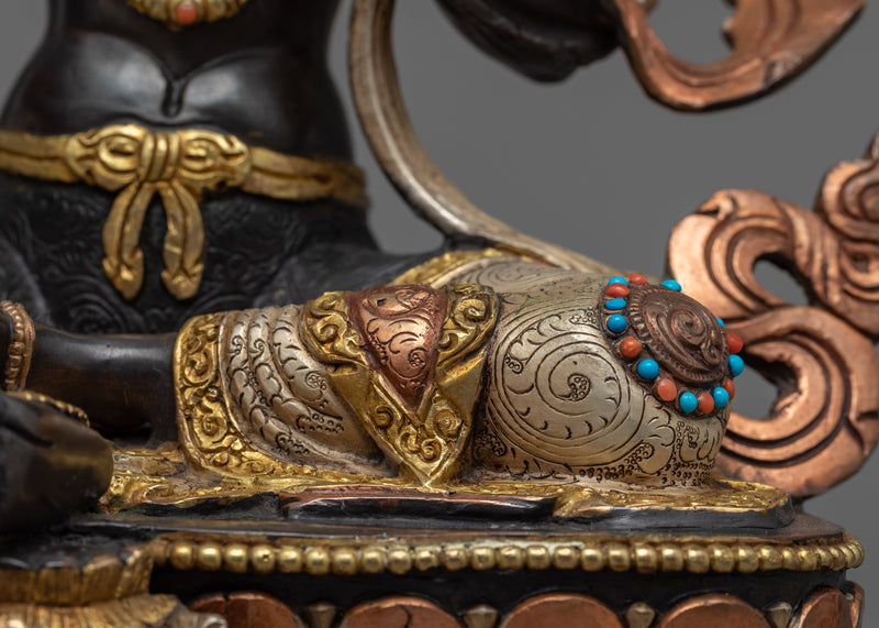 Green Tara Statue Gilded in Gold | Female Bodhisattva of Compassion
