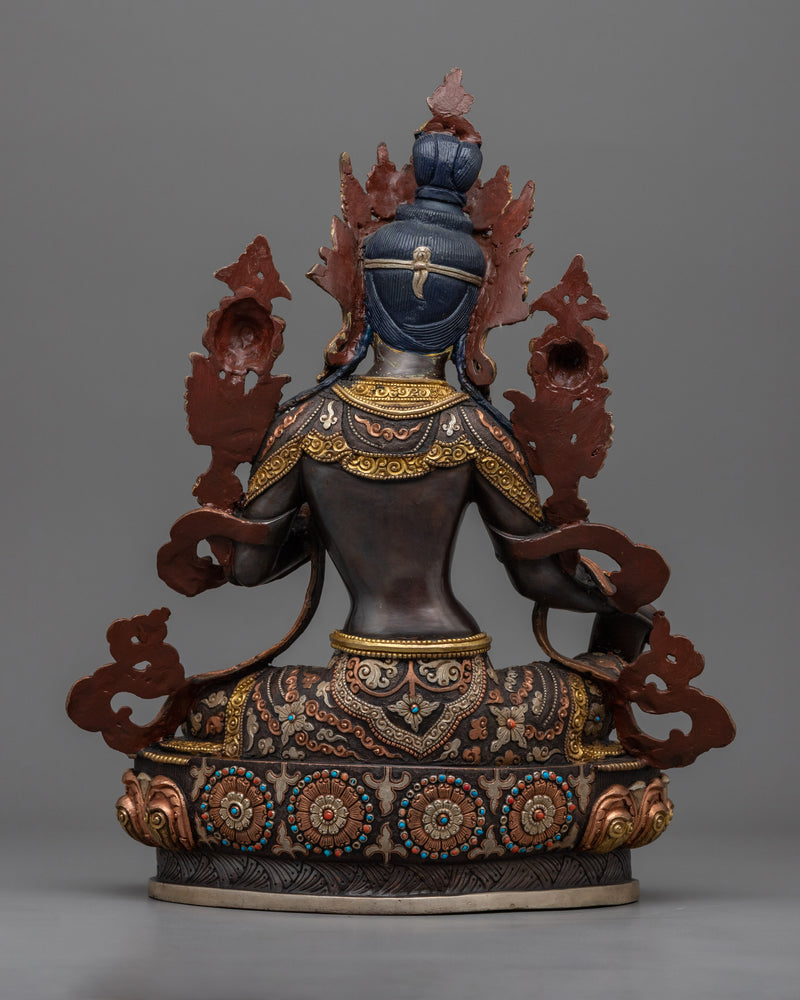 Green Tara Goddess Statue for Protection | Female Bodhisattva of Compassion