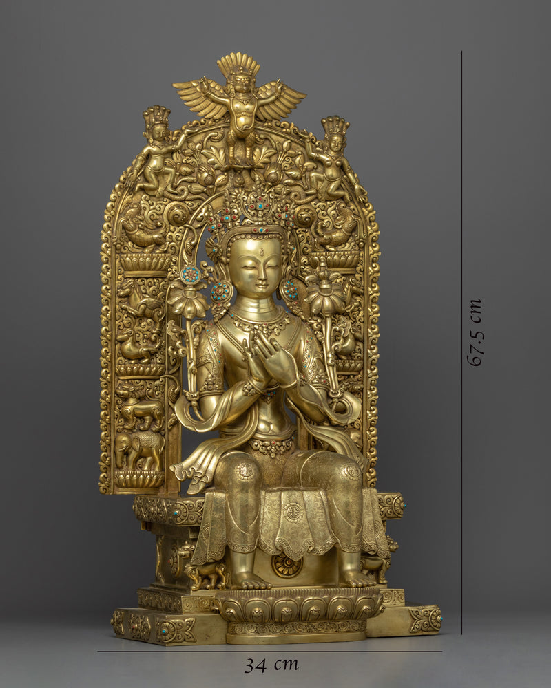 Maitreya Buddha Statue | Handmade in Nepal, Himalayan Buddhist Art