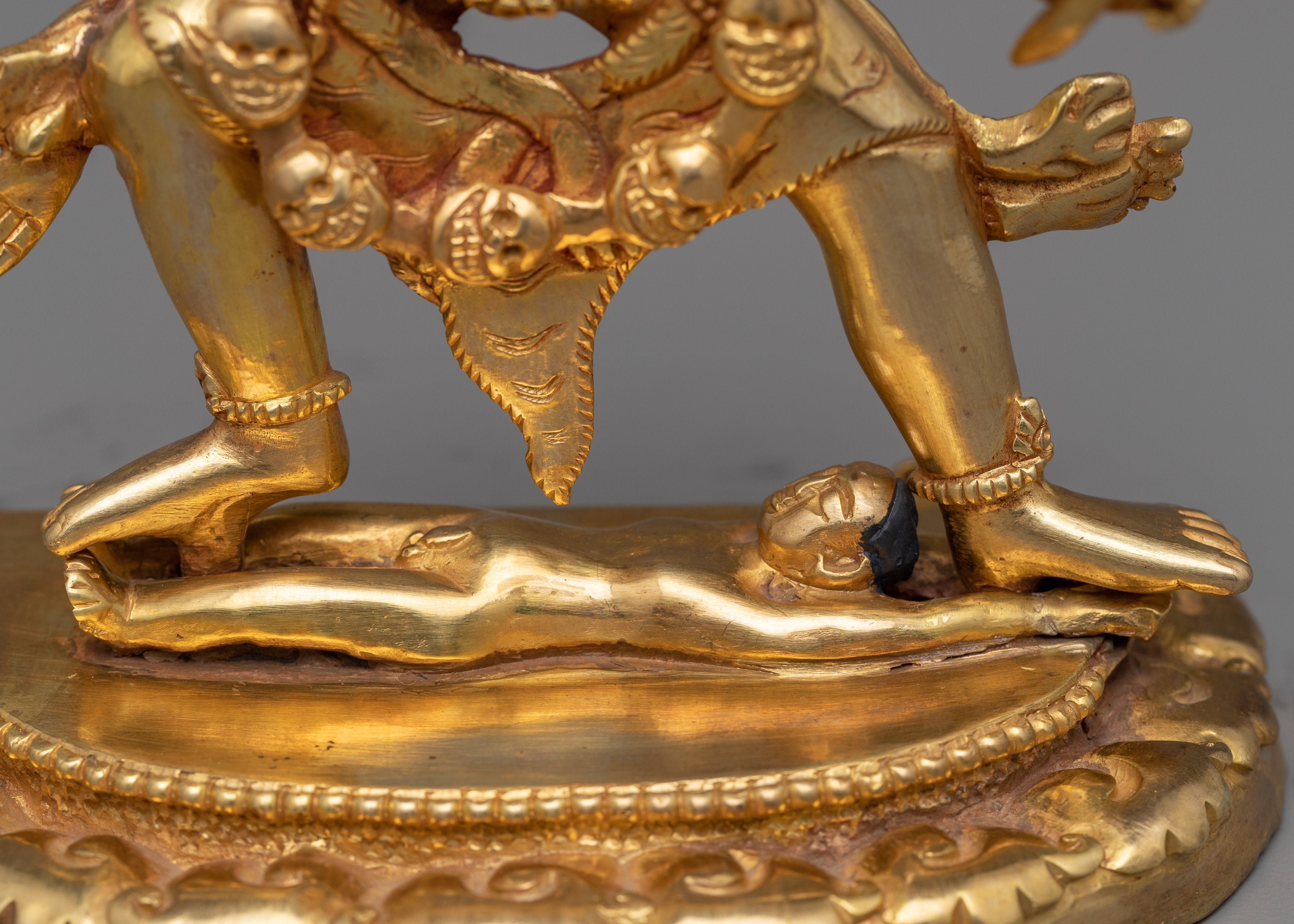 Ekajati Gold Gilded Statue for Religious Purpose | Gold-Plated Himalayan Art
