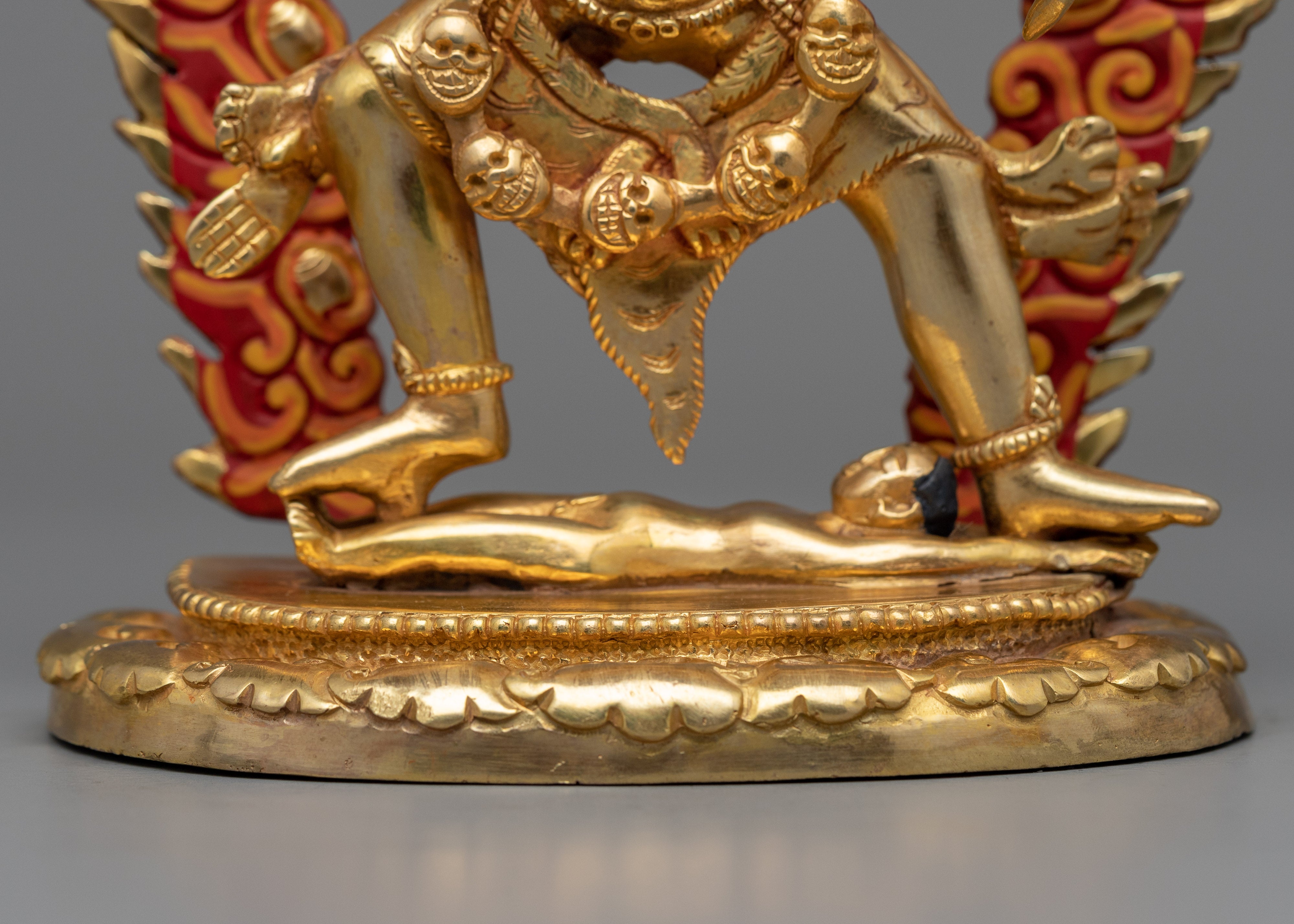 Ekajati Gold Gilded Statue for Religious Purpose | Gold-Plated Himalayan Art