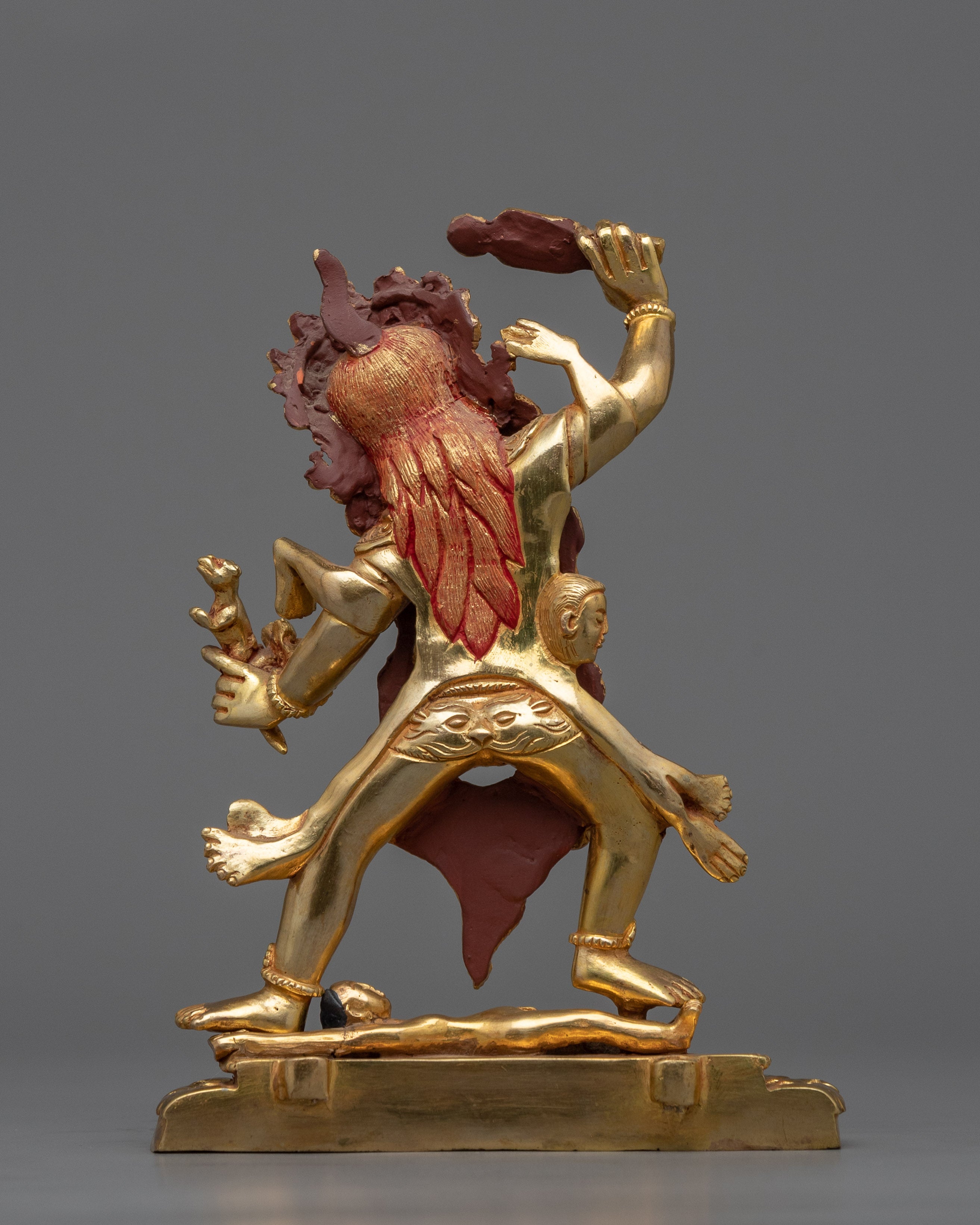 Ekajati Gold Gilded Statue for Religious Purpose | Gold-Plated Himalayan Art