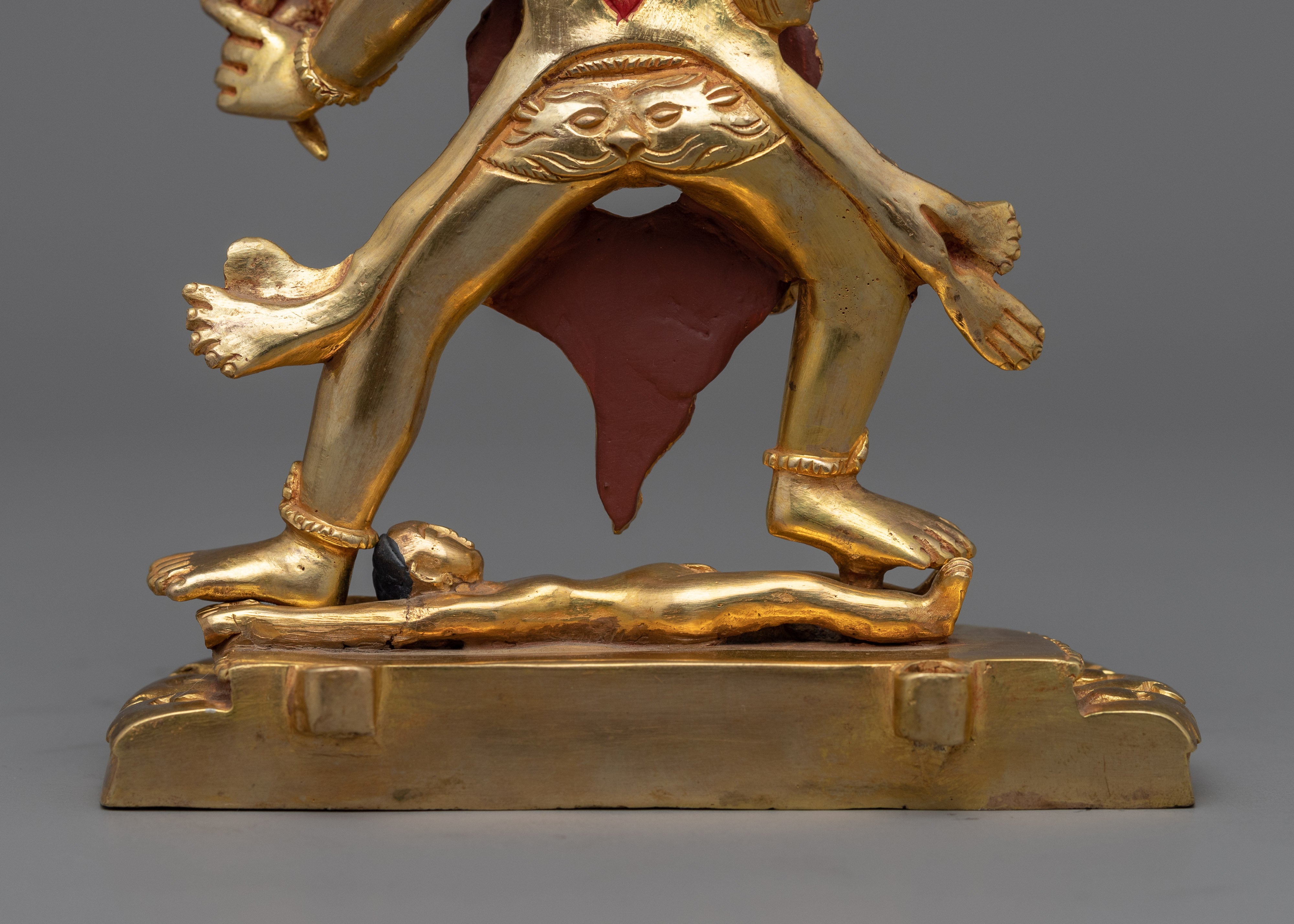 Ekajati Gold Gilded Statue for Religious Purpose | Gold-Plated Himalayan Art