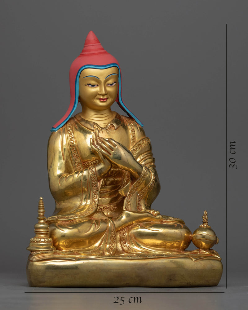 Atisa Buddhist Religious Leader Statue | Traditional Handcrafted Buddhist Art